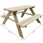 Tavolo da Picnic per Bambini 89 x 89,6 x 50,8 cm in Legno di Pino Tavolo da Picnic per Bambini 89 x 89,6 x 50,8 cm in Legno di Pino