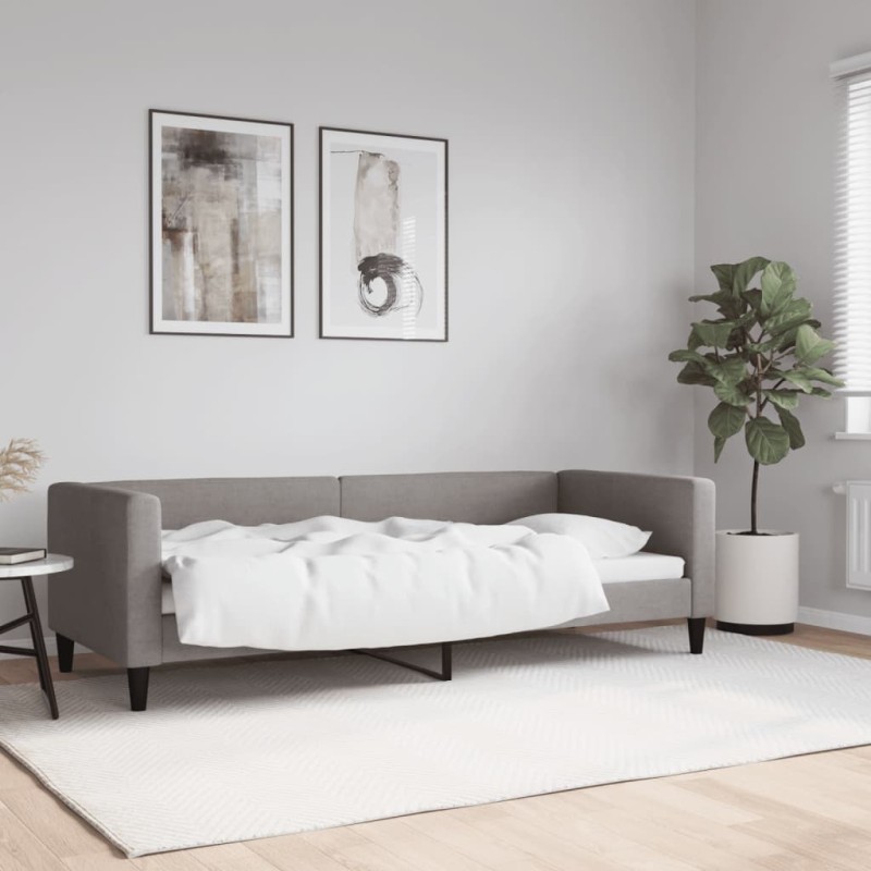 vidaXL Letto da Giorno Tortora 80x200 cm in Tessuto vidaXL Letto da Giorno Tortora 80x200 cm in Tessuto