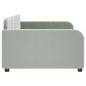 vidaXL Letto da Giorno Grigio Chiaro 100x200 cm in Velluto vidaXL Letto da Giorno Grigio Chiaro 100x200 cm in Velluto