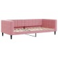 vidaXL Letto da Giorno Rosa 90x200 cm in Velluto