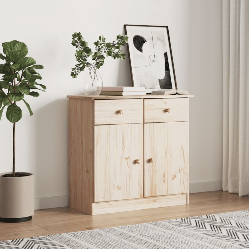 vidaXL Credenza ALTA 77x35x73 cm in Legno Massello di Pino vidaXL Credenza ALTA 77x35x73 cm in Legno Massello di Pino