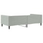 vidaXL Letto da Giorno Grigio Chiaro 100x200 cm in Velluto vidaXL Letto da Giorno Grigio Chiaro 100x200 cm in Velluto