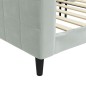 vidaXL Letto da Giorno Grigio Chiaro 100x200 cm in Velluto vidaXL Letto da Giorno Grigio Chiaro 100x200 cm in Velluto