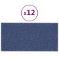 Pannelli Murali 12 pz Blu 30x15 cm Tessuto 0,54 m² Pannelli Murali 12 pz Blu 30x15 cm Tessuto 0,54 m²