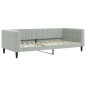vidaXL Letto da Giorno Grigio Chiaro 90x200 cm in Velluto