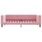 vidaXL Letto da Giorno Rosa 100x200 cm in Velluto vidaXL Letto da Giorno Rosa 100x200 cm in Velluto