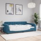 vidaXL Letto da Giorno Blu 100x200 cm in Velluto vidaXL Letto da Giorno Blu 100x200 cm in Velluto