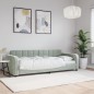 vidaXL Letto da Giorno Grigio Chiaro 80x200 cm in Velluto vidaXL Letto da Giorno Grigio Chiaro 80x200 cm in Velluto