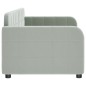 vidaXL Letto da Giorno Grigio Chiaro 80x200 cm in Velluto vidaXL Letto da Giorno Grigio Chiaro 80x200 cm in Velluto
