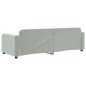 vidaXL Letto da Giorno Grigio Chiaro 80x200 cm in Velluto vidaXL Letto da Giorno Grigio Chiaro 80x200 cm in Velluto