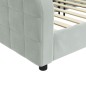 vidaXL Letto da Giorno Grigio Chiaro 80x200 cm in Velluto vidaXL Letto da Giorno Grigio Chiaro 80x200 cm in Velluto