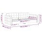 vidaXL Letto da Giorno Blu 90x200 cm in Velluto vidaXL Letto da Giorno Blu 90x200 cm in Velluto