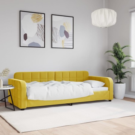 vidaXL Letto da Giorno Giallo 80x200 cm in Velluto