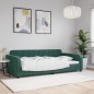 vidaXL Letto da Giorno Verde Scuro 100x200 cm in Velluto vidaXL Letto da Giorno Verde Scuro 100x200 cm in Velluto