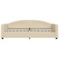 vidaXL Letto da Giorno Crema 90x200 cm in Tessuto