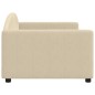 vidaXL Letto da Giorno Crema 90x200 cm in Tessuto