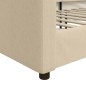vidaXL Letto da Giorno Crema 90x200 cm in Tessuto