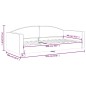 vidaXL Letto da Giorno Crema 90x200 cm in Tessuto