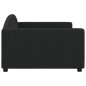 vidaXL Letto da Giorno Nero 100x200 cm in Tessuto