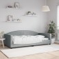 vidaXL Letto da Giorno Grigio Chiaro 100x200 cm in Tessuto vidaXL Letto da Giorno Grigio Chiaro 100x200 cm in Tessuto
