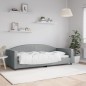 vidaXL Letto da Giorno Grigio Chiaro 90x200 cm in Tessuto vidaXL Letto da Giorno Grigio Chiaro 90x200 cm in Tessuto