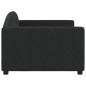 vidaXL Letto da Giorno Nero 90x190 cm in Tessuto vidaXL Letto da Giorno Nero 90x190 cm in Tessuto