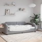 vidaXL Letto da Giorno Grigio Chiaro 90x190 cm in Tessuto vidaXL Letto da Giorno Grigio Chiaro 90x190 cm in Tessuto