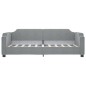 vidaXL Letto da Giorno Grigio Chiaro 90x190 cm in Tessuto vidaXL Letto da Giorno Grigio Chiaro 90x190 cm in Tessuto