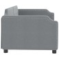 vidaXL Letto da Giorno Grigio Chiaro 90x190 cm in Tessuto vidaXL Letto da Giorno Grigio Chiaro 90x190 cm in Tessuto