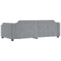 vidaXL Letto da Giorno Grigio Chiaro 90x190 cm in Tessuto vidaXL Letto da Giorno Grigio Chiaro 90x190 cm in Tessuto