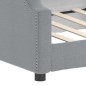 vidaXL Letto da Giorno Grigio Chiaro 90x190 cm in Tessuto vidaXL Letto da Giorno Grigio Chiaro 90x190 cm in Tessuto