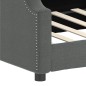 vidaXL Letto da Giorno Grigio Scuro 100x200 cm in Tessuto vidaXL Letto da Giorno Grigio Scuro 100x200 cm in Tessuto