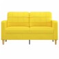 vidaXL Divano a 2 Posti Giallo Chiaro 140 cm in Tessuto vidaXL Divano a 2 Posti Giallo Chiaro 140 cm in Tessuto