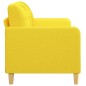 vidaXL Divano a 2 Posti Giallo Chiaro 140 cm in Tessuto vidaXL Divano a 2 Posti Giallo Chiaro 140 cm in Tessuto