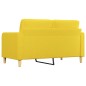 vidaXL Divano a 2 Posti Giallo Chiaro 140 cm in Tessuto vidaXL Divano a 2 Posti Giallo Chiaro 140 cm in Tessuto