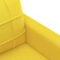 vidaXL Divano a 2 Posti Giallo Chiaro 140 cm in Tessuto vidaXL Divano a 2 Posti Giallo Chiaro 140 cm in Tessuto
