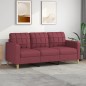 vidaXL Divano a 3 Posti Rosso Vino 180 cm in Tessuto vidaXL Divano a 3 Posti Rosso Vino 180 cm in Tessuto
