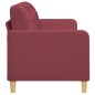 vidaXL Divano a 3 Posti Rosso Vino 180 cm in Tessuto vidaXL Divano a 3 Posti Rosso Vino 180 cm in Tessuto