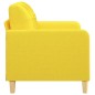 vidaXL Divano a 2 Posti Giallo Chiaro 120 cm in Tessuto vidaXL Divano a 2 Posti Giallo Chiaro 120 cm in Tessuto