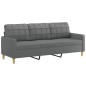 vidaXL Divano a 3 Posti Grigio Chiaro 180 cm in Tessuto vidaXL Divano a 3 Posti Grigio Chiaro 180 cm in Tessuto