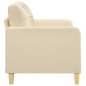 vidaXL Divano a 2 Posti Crema 120 cm in Tessuto vidaXL Divano a 2 Posti Crema 120 cm in Tessuto