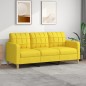 vidaXL Divano a 3 Posti Giallo Chiaro 180 cm in Tessuto vidaXL Divano a 3 Posti Giallo Chiaro 180 cm in Tessuto