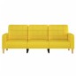 vidaXL Divano a 3 Posti Giallo Chiaro 180 cm in Tessuto vidaXL Divano a 3 Posti Giallo Chiaro 180 cm in Tessuto