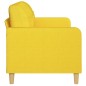 vidaXL Divano a 3 Posti Giallo Chiaro 180 cm in Tessuto vidaXL Divano a 3 Posti Giallo Chiaro 180 cm in Tessuto