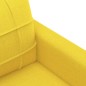 vidaXL Divano a 3 Posti Giallo Chiaro 180 cm in Tessuto vidaXL Divano a 3 Posti Giallo Chiaro 180 cm in Tessuto