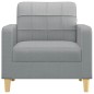 vidaXL Poltrona Grigio Chiaro 60 cm in Tessuto vidaXL Poltrona Grigio Chiaro 60 cm in Tessuto