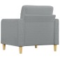 vidaXL Poltrona Grigio Chiaro 60 cm in Tessuto vidaXL Poltrona Grigio Chiaro 60 cm in Tessuto