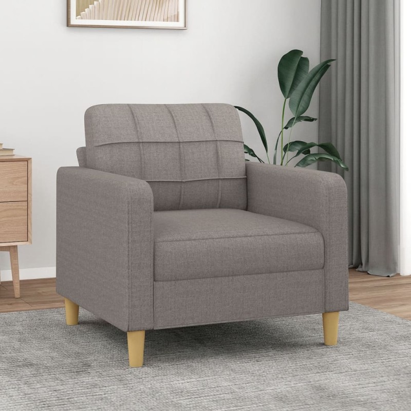 vidaXL Poltrona Tortora 60 cm in Tessuto vidaXL Poltrona Tortora 60 cm in Tessuto