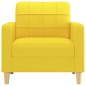 vidaXL Poltrona Giallo Chiaro 60 cm in Tessuto vidaXL Poltrona Giallo Chiaro 60 cm in Tessuto