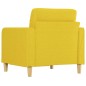 vidaXL Poltrona Giallo Chiaro 60 cm in Tessuto vidaXL Poltrona Giallo Chiaro 60 cm in Tessuto